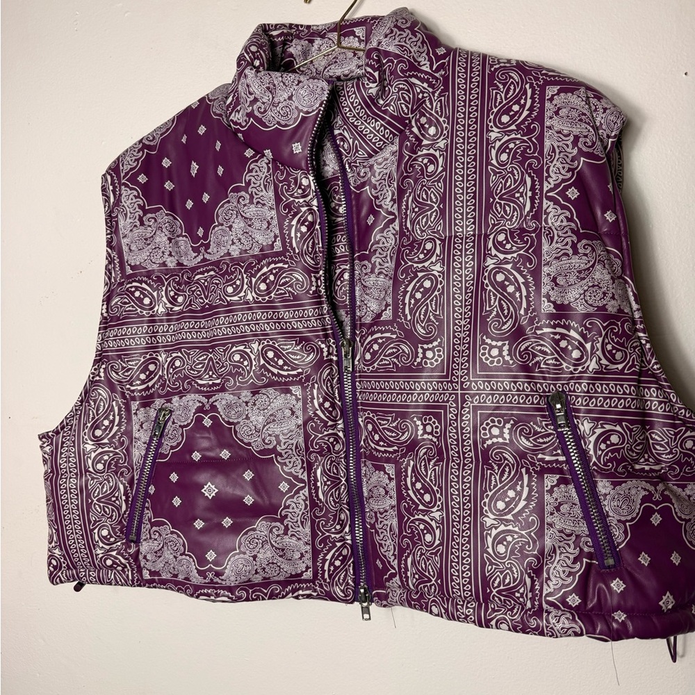 PrettyLittleThing Purple Paisley Jacket